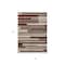 Homeroots 5' X 8' Merlot Burgundy And Beige Striped Washable Indoor Outdoor Area Rug 613297 - alternate 3