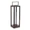 Homeroots 25" Black And Brown Metal And Solid Wood Tabletop Lantern Candle Holder 634844 - alternate 1