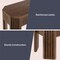 Alaterre Furniture Fluted Solid Wood Console Table 56 in Modern Entryway Table with Storage Shelf AFTBL-006 - alternate 2