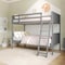 Flash Furniture Dallas Bunk Bed Twin Over Twin, Convertible Slatted Solid Wood Bunk Bed Frame w/Ladder, Gray MG-0900-31-TTB-GY-GG - alternate 2