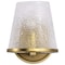 Nuvo Valentine, 1 Light Vanity, Vintage Brass Finish, Hammered Glass 60/8261 - alternate 2