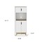 Homeroots 67in Light Oak and White Pantry Cabinet with Two Shelves 488521 - alternate 2
