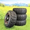 Antego Single 23x10.50-12 ATW-045 with 12x6 Black/Red Aluminum Wheels for Golf/ATV/UTV A126005450423105012 - alternate 1