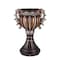 Homeroots 18" Bronze and Silver Floral Urn Polyresin Table Vase With Stones 468964 - alternate 2