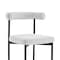 Armen Living Shannon Dining Chair with Matte Black Iron and Cream Fabric - Set of 2 LCSNSIBLKCR - alternate 2