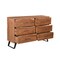 Homeroots 60" Natural Live Edge Solid Wood Six Drawer Double Dresser 571535 - alternate 2