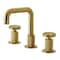 Kingston Brass Widespread Bathroom Faucet with Push Pop-Up Drain, Brushed Brass KS1417RNX - alternate 1