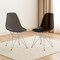 Leisuremod Cresco Plastic Dining Side Chair, Transparent Black, 2PK CR19TBL2 - alternate 2