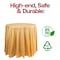 Smarty Had A Party 84 Gold Round Disposable Plastic Tablecloths 96 Tablecloths, 96PK 823270-G-CASE - alternate 2