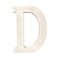 Homeroots 16" Distressed White Wash Wooden Initial Letter D Sculpture 478356 - alternate 3