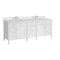 James Martin Vanities Brittany 84" Double Vanity, Bright White w/ 3 CM Eternal Jasmine Pearl Top 655-V84-BW-3EJP - alternate 2
