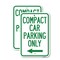 Signmission Compact Car Parking Only With Left Arrow, 18'' X 24'' 2 Signs, Heavy Gauge Aluminum, 2PK A-1824-2PACK-24252 - alternate 1