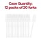 Smarty Had A Party Solid White Moderno Disposable Plastic Dessert Forks, 240PK 9340WH-SF-CASE - alternate 2