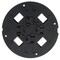 Hubbell SystemOne, Sub-Plate, (4) 20A, 125V Receptacles, (4) Keystone Openings, Black S1SP4X4 - alternate 1