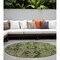 Homeroots 8' Round Olive Green and Dark Green Round Oriental Washable Non Skid Indoor Outdoor Area Rug 563777 - alternate 1