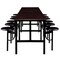 Regency Endure Standing Height Table & Chair Set with 12 Pull-Out Stools, Walnut Top, Walnut Wood Seats 9012-WLT-WLT - alternate 2