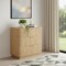 Homeroots 28" Brown Wood Accent Cabinet With Three Drawers 716328 - alternate 2
