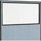 Global Industrial Interion Office Partition Panel With Partial Window, 60-1/4W x 96H, Blue 695790WBL - alternate 2