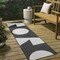 Jonathan Y Lucian Modern Geometric Abstract Two-Tone Black/Cream 2 ft. x 8 ft. Indoor/Outdoor Runner Rug TSN302A-28 - alternate 1
