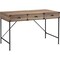 Homeroots 59" Oak Wood Wall Mounted H-Shape Writing Desk With Three Drawers 568258 - alternate 1