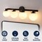 Jonathan Y Modernist Globe 34" 4-Light Metal/Frosted Glass Modern Contemporary LED Vanity, Black JYL3543B - alternate 2