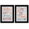 Homeroots Set Of Two The Only Person 2 Black Framed Print Wall Art, 2PK 406141 - alternate 1