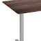 Flash Furniture 48" x 30" Outdoor Tabletop, Dark Brown, Seamless Surface Technology, 5" x 22" Silver T-Bases ST-REC3048-WBR-T0522S-GG - alternate 3