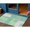 Homeroots 3' X 5' Sage Mint Green Teal Blue And Ivory Geometric Washable Indoor Outdoor Area Rug 612382 - alternate 2