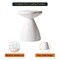 Leisuremod Dune 17 in Round Fiberstone Side Table, Pedestal Base, Weatherproof, Fully Assembled DST17MW - alternate 2