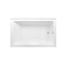 Kingston Brass 60-Inch Acrylic Rectangular 3-Wall Alcove Tub Combo w/ Waste and Overflow Drain, Right Hand Drain CVTAP603622R1 - alternate 2