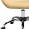 Homeroots Beige and Silver Faux Leather Adjustable Height Swivel Rolling Office Chair 554045 - alternate 2