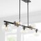 Jonathan Y Luca Parisian 53" 7-Light Modern Glam Iron Globe Linear LED Pendant, Black/Clear JYL7573B - alternate 3