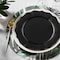 Smarty Had A Party 10.25" Black Round Lotus Plastic Dinner Plates, 120PK 8850-BK-CASE - alternate 3