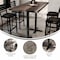 Flash Furniture Bennett 30 in x 60 in Solid Wood Indoor Tabletop in Dark Brown with 22 in x 22 in Bar Height GSF-REC3060-DKBRN-T2222B-GG - alternate 2