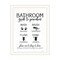 Homeroots Bathroom Guide White Framed Print Bathroom Wall Art 530103 - alternate 1
