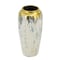 Homeroots 14" Gray Ivory And Gold Modern Abstract Ceramic Table Vase 574215 - alternate 2