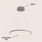 Jonathan Y Brice 23.75" Modern Contemporary Metal Round Dimmable Integrated LED Pendant, Gray JYL7203E - alternate 2