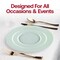 Smarty Had A Party 7.5" Matte Turquoise Round Disposable Plastic Appetizer/Salad Plates (120 Plates), 120PK 4857TQ-CASE - alternate 2