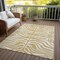 Homeroots 3' X 5' Gold And Ivory Animal Print Washable Indoor Outdoor Area Rug 600612 - alternate 3
