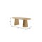 Homeroots 79" Natural Solid Wood Double Pedestal Base Oval Dining Table 721100 - alternate 2