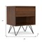 Homeroots 24" Walnut Solid Wood Two Drawer Nightstand 640741 - alternate 2