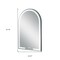 Homeroots 36" Clear Lighted Arch Unframed Bathroom Vanity Mirror 564827 - alternate 2