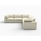 Homeroots Khaki Linen Blend Modular L Shaped Five Piece Corner Sectional 716927 - alternate 1