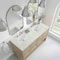 James Martin Vanities Breckenridge 60'' D Vanity, Whitewashed Oak, w/ Victorian Sil Quartz Top w/ Wireless Charger 330-V60D-WWO-FVSL - alternate 2