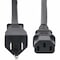 Startech.Com 8ft 2.4m Computer Power Cord, NEMA 5-15P to IEC 60320 C13 AC Power Cable, 13A 125V, 16AWG,  271B-6800-POWER-CORD - alternate 2