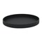 Homeroots 15in Black Faux Wicker Round Serving Tray 713546 - alternate 2