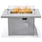 Leisuremod Chelsea Patio Modern Aluminum Propane Fire Pit Table, Weathered Grey CF44G-WGR - alternate 3
