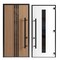 Vdomdoors Front Exterior Prehung Steel Door Ronex1055 Teak 96 Transom Window Sidelite Entry Metal Modern RONEX1055EXD-OAK-W36xH96+16-RH-I - alternate 3