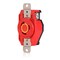 Leviton Locking Receptacle, 20 A, 125V AC, Red 2310-R - alternate 2
