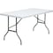 Flash Furniture Rectangle Wh 30X60 Plastic Fold Table, 30" W, 60" L, 29" H, Plastic Top, White DAD-YCZ-152-GG - alternate 1